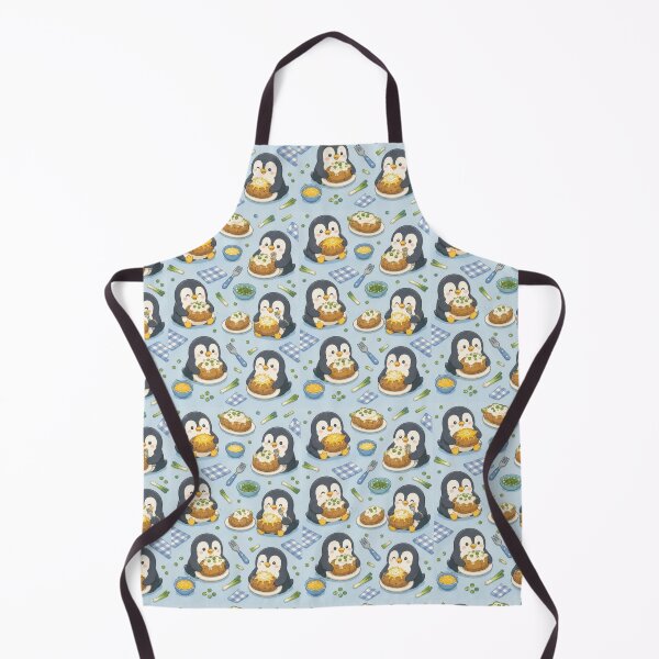 Item preview, Penguin Baked Potato Kawaii Pattern designed and sold by Soft Berry Studio.
