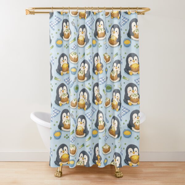 Item preview, Penguin Baked Potato Kawaii Pattern designed and sold by Soft Berry Studio.