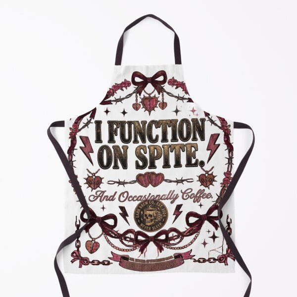 Item preview, I Function On Spite And Occasionally Coffee Dark Humor Design designed and sold by InkroarCo.
