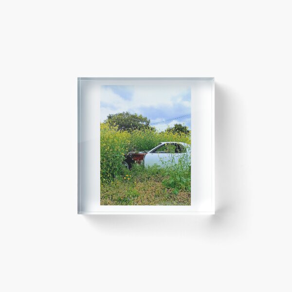 Item preview, Abandoned Vintage Car with Yellow Flowers designed and sold by studio-koichiro.