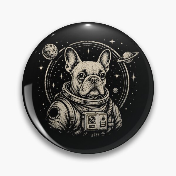 Item preview, Retro French Bulldog Astronaut Vintage Space Adventure  designed and sold by Moizento.