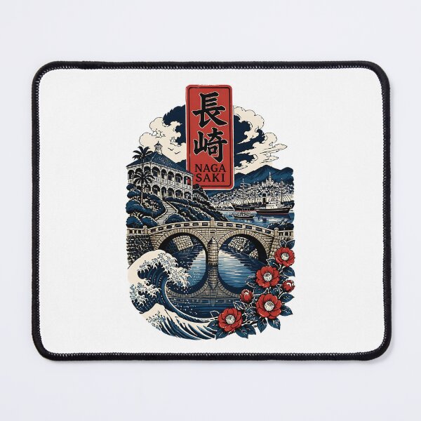 Item preview, Nagasaki Japan Vintage Travel Tourism Art designed and sold by TravelersGems.