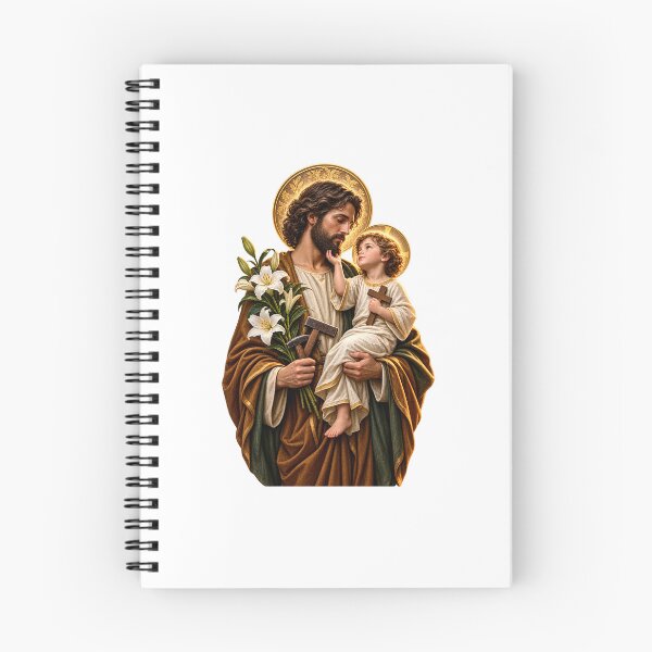 Item preview, Saint Joseph and the Child Jesus | Protector of the Holy Family | Catholic Art designed and sold by unetesierecato.