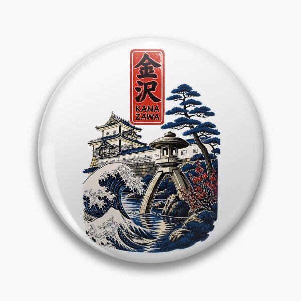Item preview, Kanazawa Ishikawa Japan Vintage Travel Tourism Art designed and sold by TravelersGems.
