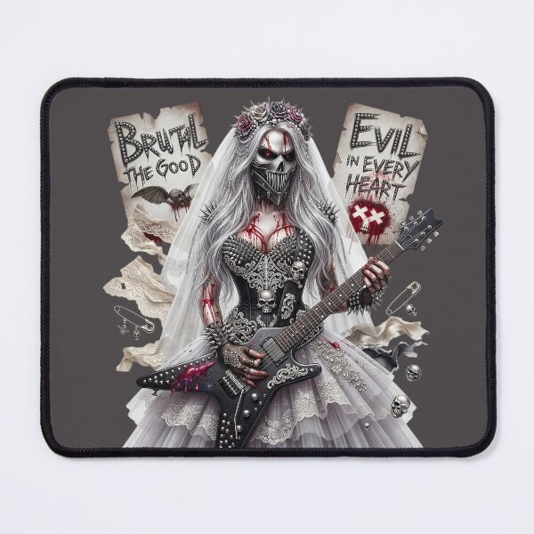Item preview, Evil Bride Guitar Skull Tattoo designed and sold by Voodoo Store Paranormal Collections.