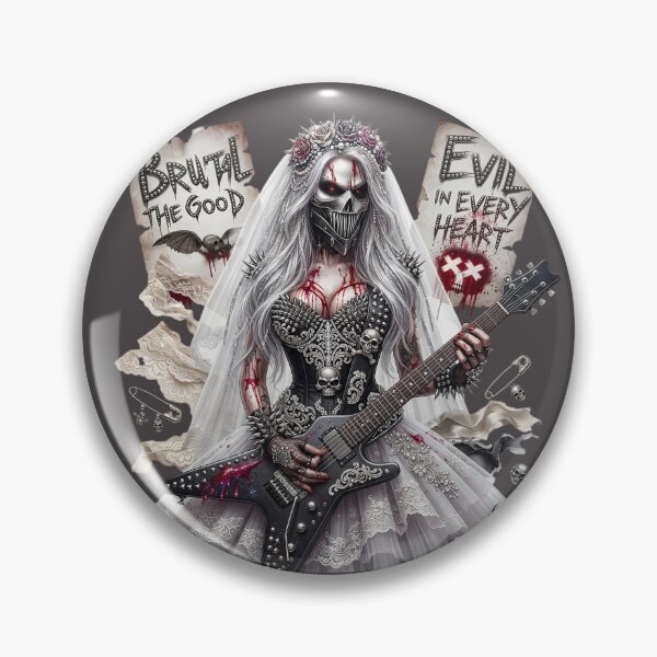 Item preview, Evil Bride Guitar Skull Tattoo designed and sold by Voodoo Store Paranormal Collections.