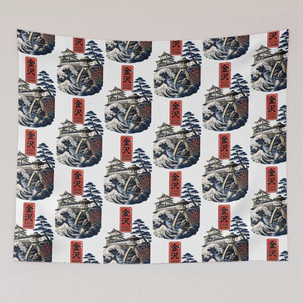 Item preview, Kanazawa Ishikawa Japan Vintage Travel Tourism Art designed and sold by TravelersGems.