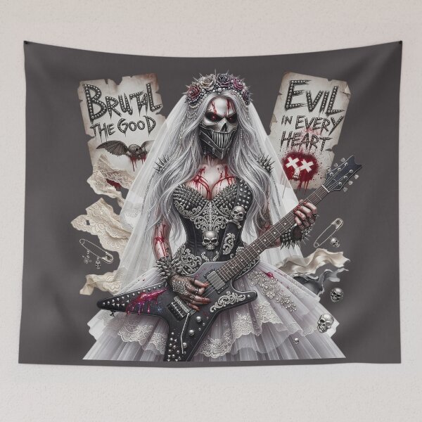 Item preview, Evil Bride Guitar Skull Tattoo designed and sold by Voodoo Store Paranormal Collections.