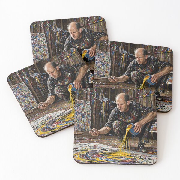 Item preview, Chaos Mode - Action Painter Pouring Yellow designed and sold by Surviving Monday Club.