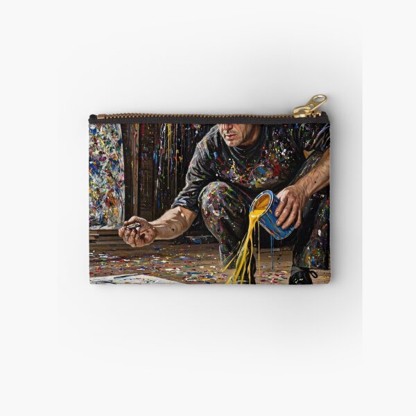 Item preview, Chaos Mode - Action Painter Pouring Yellow designed and sold by Surviving Monday Club.