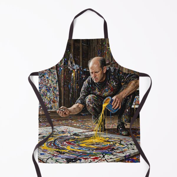 Item preview, Chaos Mode - Action Painter Pouring Yellow designed and sold by Surviving Monday Club.