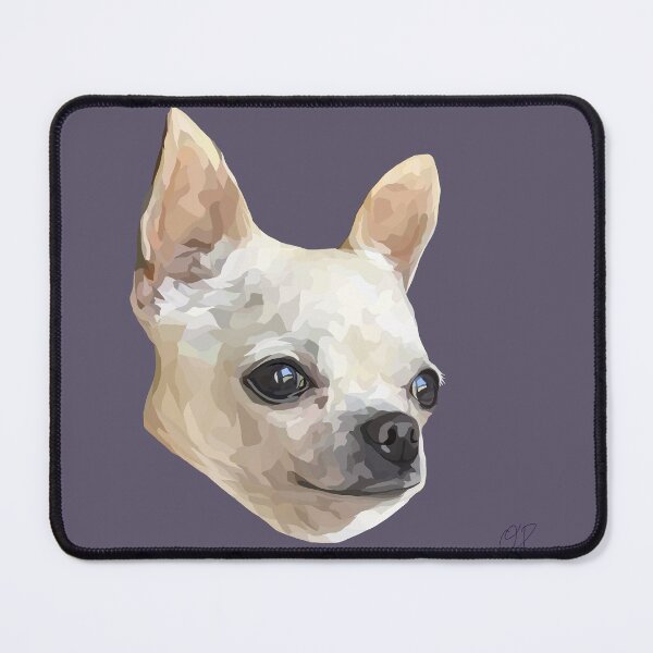 Item preview, Geometric Chihuahua Portrait – cream coat, minimal line art designed and sold by Wheel and Woof.