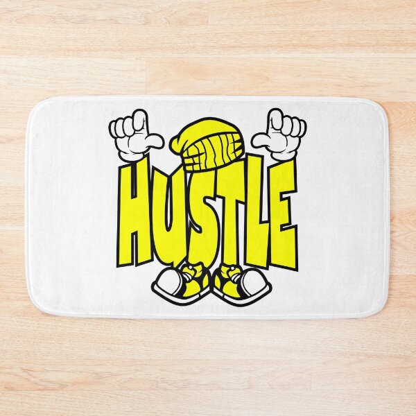 Item preview, Hustle – Motivational Yellow Comic Words funny  designed and sold by NFTWords.