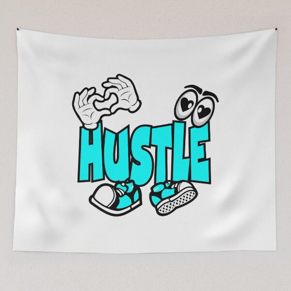 Item preview, Hustle – Motivational Words Character Bold Retro designed and sold by NFTWords.