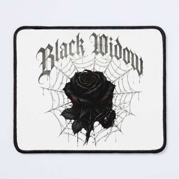 Item preview, Black Widow Gothic Rose Spiderweb – Dark Gothic Tattoo Design designed and sold by Aesthicer.