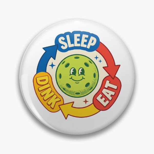 Item preview, Eat Sleep Dink Funny Retro Pickleball Daily Routine designed and sold by randaper.