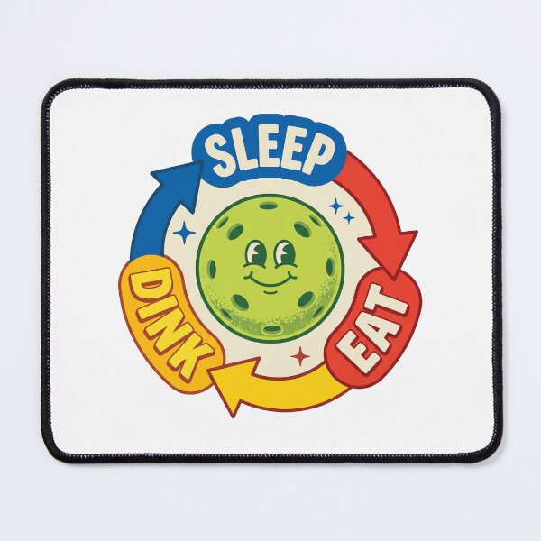 Item preview, Eat Sleep Dink Funny Retro Pickleball Daily Routine designed and sold by randaper.