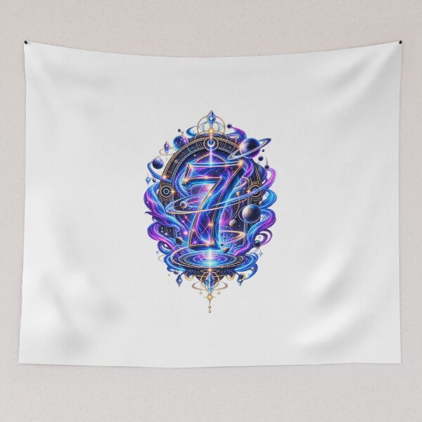 Item preview, Seventh Dimension Futuristic Numerology Spiritual Design designed and sold by NovaMoodCo.