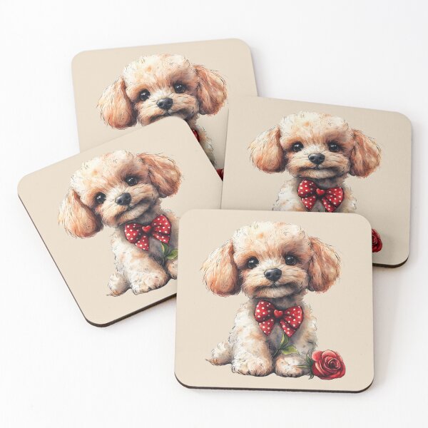 Item preview, Toy Poodle with a Red Rose designed and sold by Erika Kaisersot.