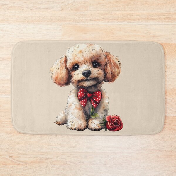 Item preview, Toy Poodle with a Red Rose designed and sold by Erika Kaisersot.