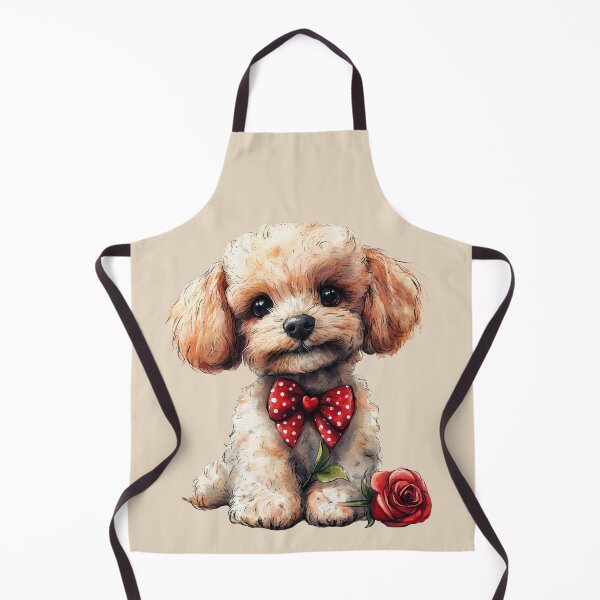 Item preview, Toy Poodle with a Red Rose designed and sold by Erika Kaisersot.
