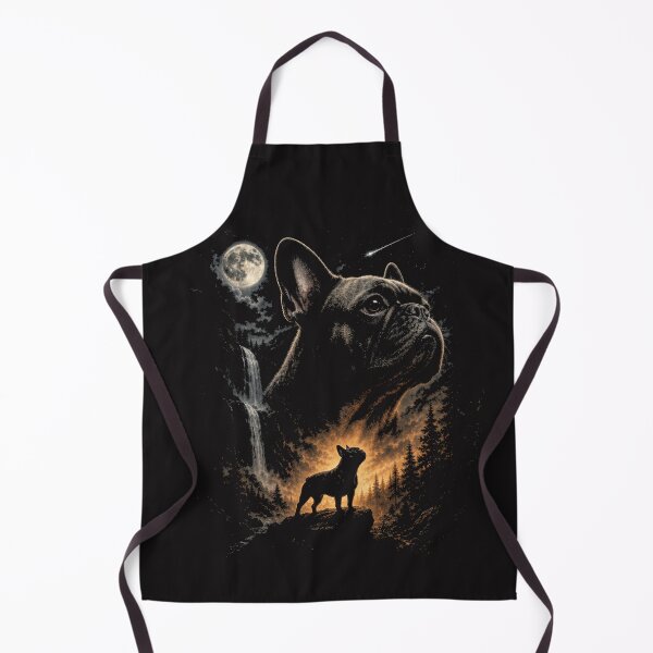 Item preview, French Bulldog Howling at the Moon – Vintage Dog Lover Design designed and sold by Clairenity Studio.