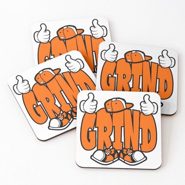 Item preview, Grind – Motivational street lettering cartoon Character designed and sold by NFTWords.