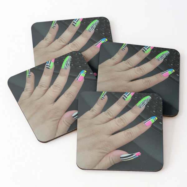 Item preview, Neon Graphic Nail Art designed and sold by KaleChub.