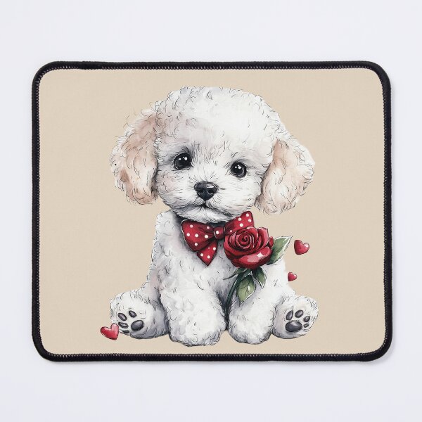 Item preview, Sweet Toy Poodle with a Rose designed and sold by Erika Kaisersot.