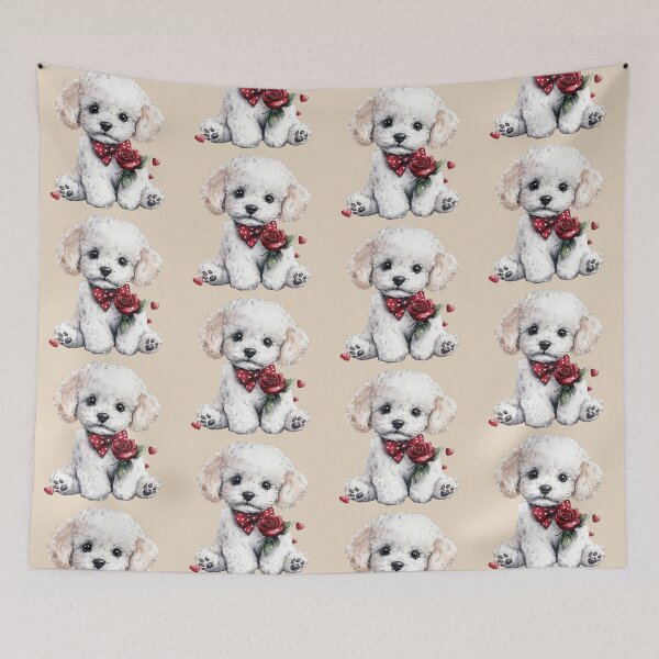 Item preview, Sweet Toy Poodle with a Rose designed and sold by Erika Kaisersot.