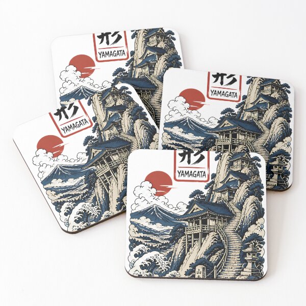 Item preview, Yamagata Japan Vintage Travel Tourism Art designed and sold by TravelersGems.