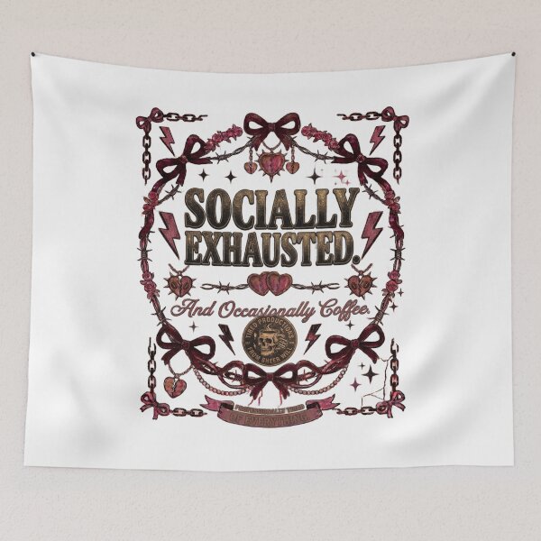 Item preview, Socially Exhausted Professionally Tired Of Everything Design designed and sold by InkroarCo.