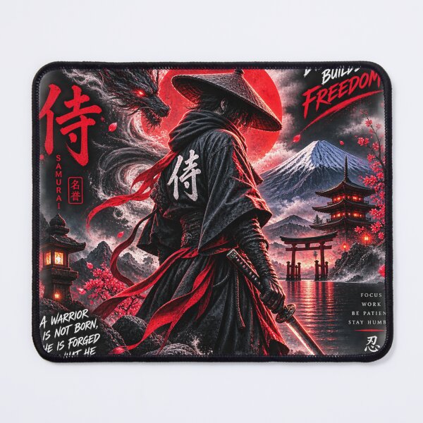 Item preview, Japanese Samurai Dragon Warrior – Discipline Builds Freedom designed and sold by Groovy Nest.