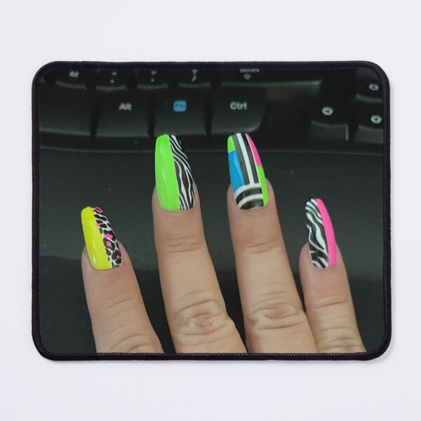 Item preview, Neon Patterned Manicure designed and sold by KaleChub.