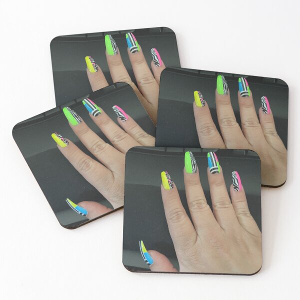 Item preview, Neon Patterned Manicure designed and sold by KaleChub.