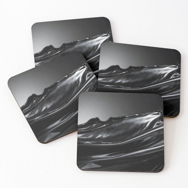 Item preview, Abstract Dark Liquid Chrome Waves Artwork designed and sold by BetweenForms.