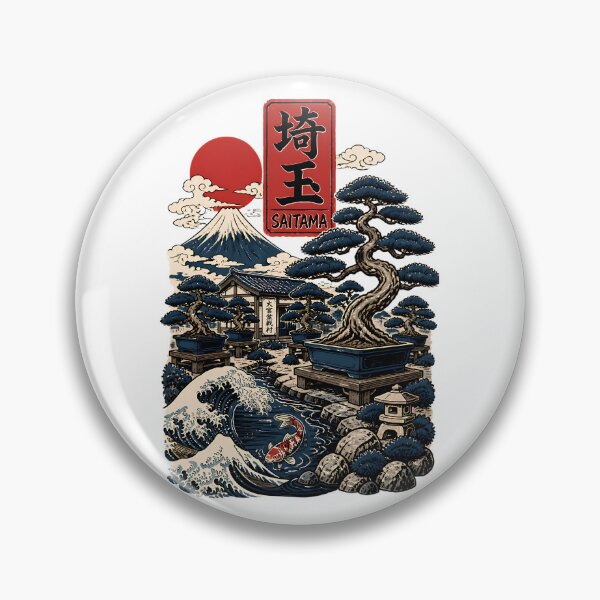 Item preview, Saitama Japan Vintage Travel Tourism Art designed and sold by TravelersGems.