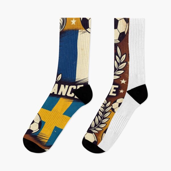 Item preview, France Sverige Retro World Cup Poster | Vintage France vs Sweden Soccer Art designed and sold by Nexus Space.