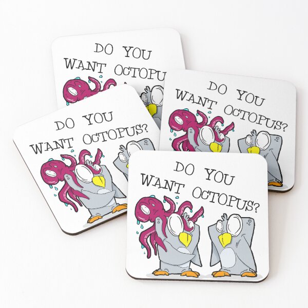 Item preview, penguin and octopus designed and sold by Burcio.