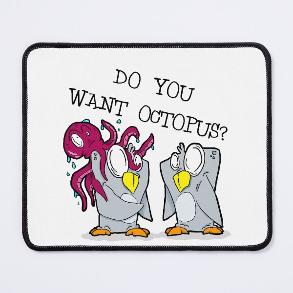 Item preview, penguin and octopus designed and sold by Burcio.