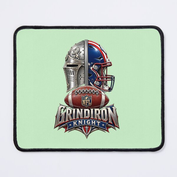Item preview, Grindiron Knight – Medieval Warrior American Football Emblem designed and sold by Abeshinobi.