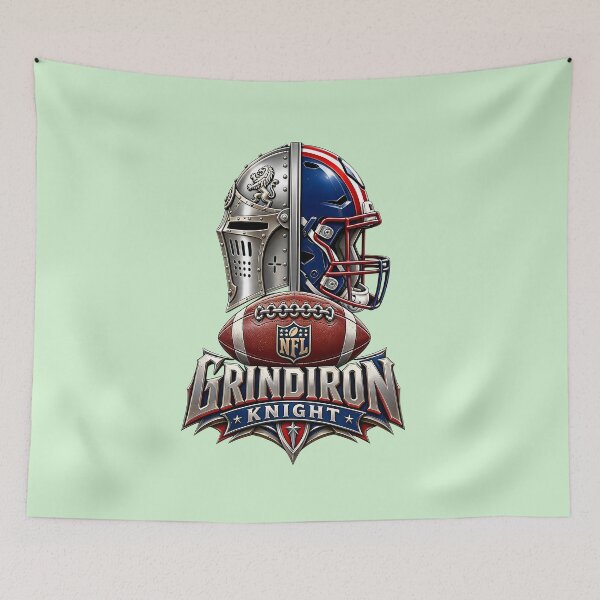 Item preview, Grindiron Knight – Medieval Warrior American Football Emblem designed and sold by Abeshinobi.