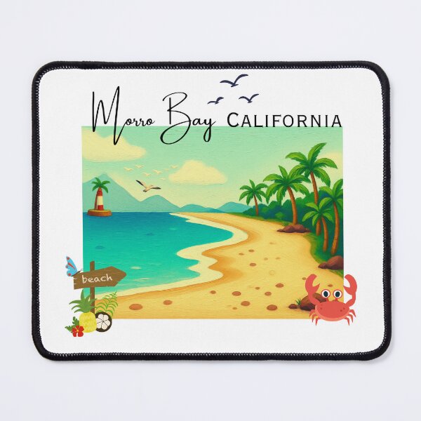 Item preview, Morro Bay California Tropical Beach Sunset Design designed and sold by DonnaRaine.
