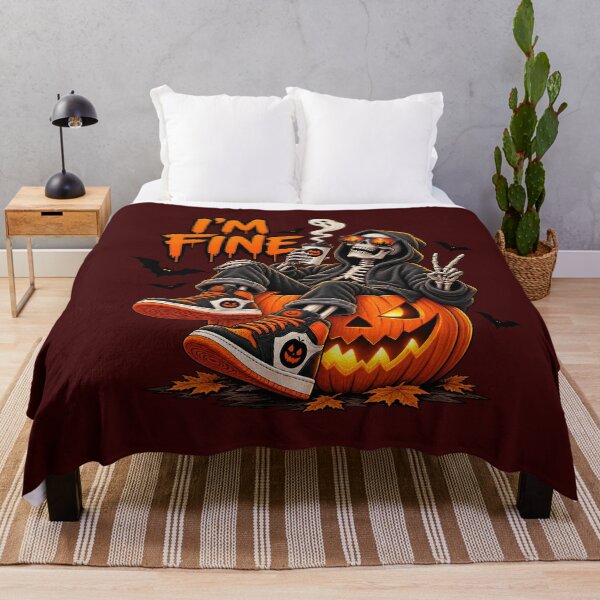 Item preview, I'm Fine – Funny Skeleton Halloween designed and sold by Cardio Boutique.