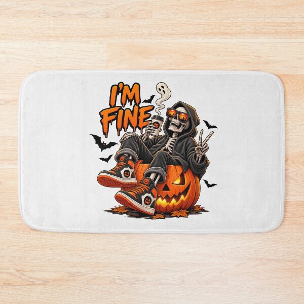Item preview, I'm Fine – Funny Skeleton Halloween designed and sold by Cardio Boutique.