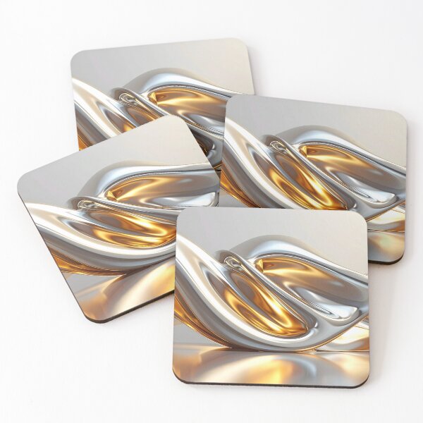 Item preview, Abstract Liquid Chrome Metal Wave Sculpture designed and sold by BetweenForms.