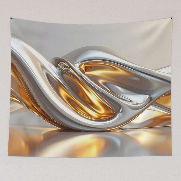 Item preview, Abstract Liquid Chrome Metal Wave Sculpture designed and sold by BetweenForms.