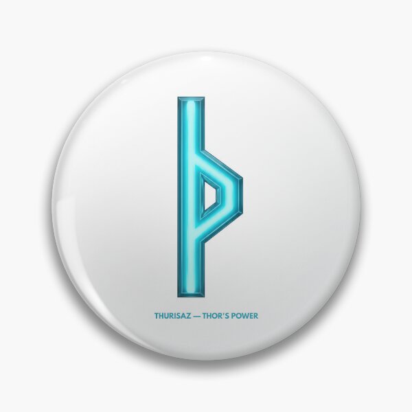 Item preview, Norse Thurisaz Rune Thor's Power Symbol Neon Glow designed and sold by CalmFrameArt.