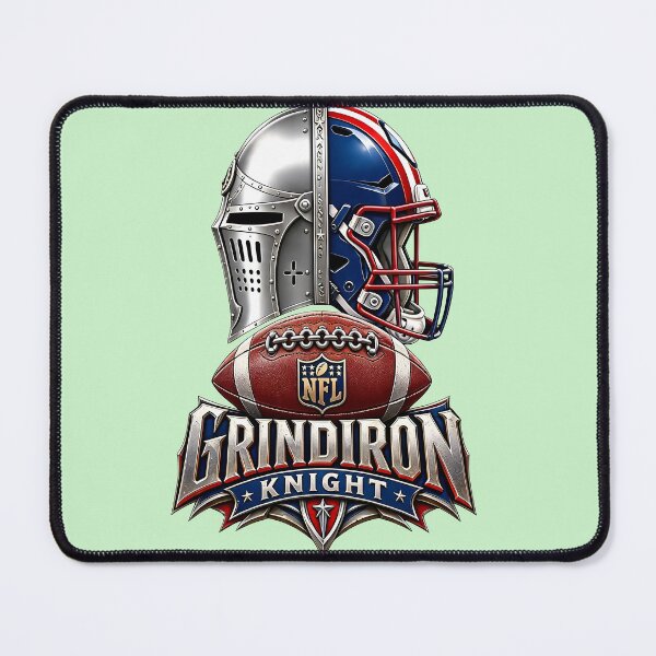 Item preview, Grindiron Knight – Medieval Warrior American Football Emblem designed and sold by Abeshinobi.