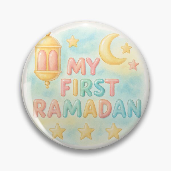 Item preview, My First Ramadan (V.13) – Pastel Islamic Lantern and Crescent Moon Design designed and sold by D-Islamic.
